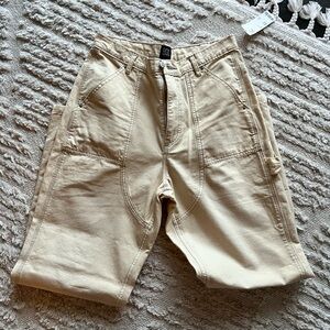 BDG cream off white carpenter straight leg pants NWT